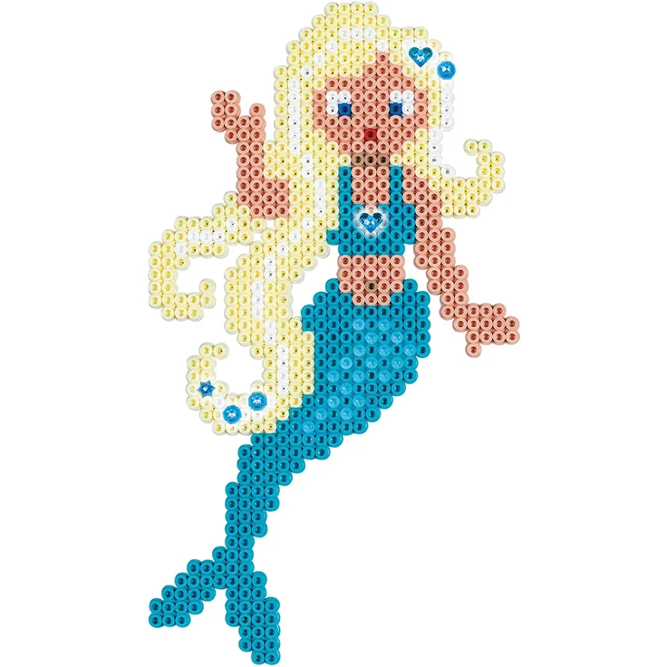 Hama Perlen 3150 Mermaids Gift Box Geschenkpackung Meerjungfrauen, Bügelperlen Midi, ca. 4000 Stück inklusive Stiftplatten und Zubehör, bunt, Einheitsgröße – Bild 5