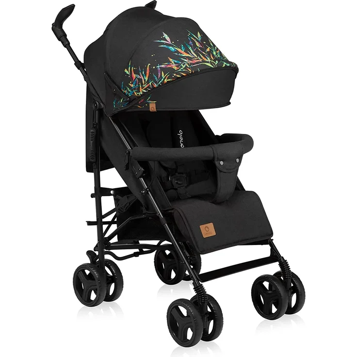 LIONELO Irma Kinderwagen bis 15 kg, Kinderwagen, leichter moderner Kinderwagen mit Liegefunktion, faltbar, große 6-Zoll-Räder, großer Korb, Tasche, Moskitonetz – Bild 1
