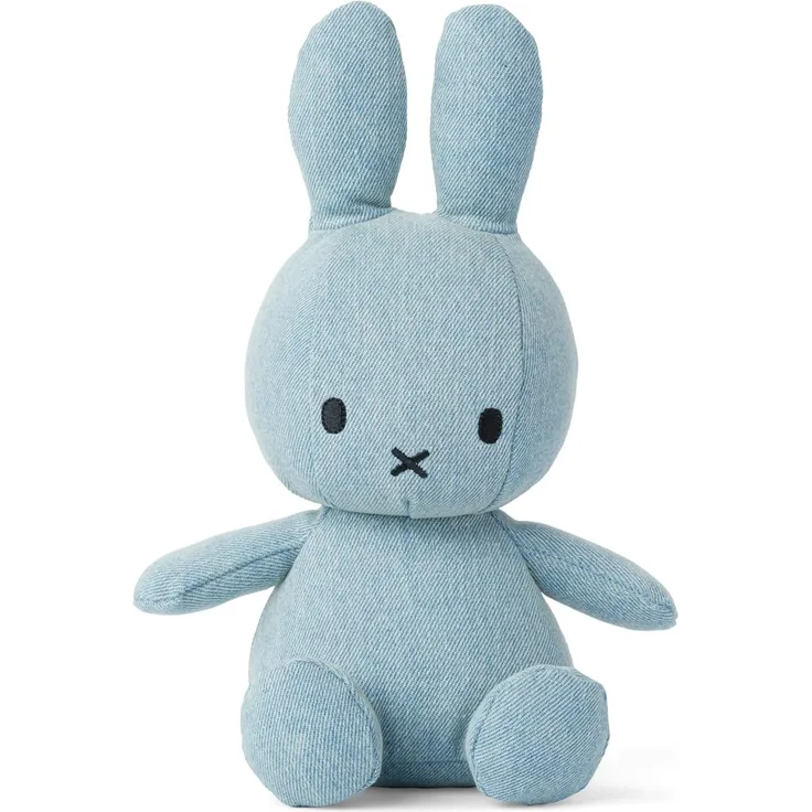 Miffy Kuscheltier Light Wash Denim 23 cm Blau hell