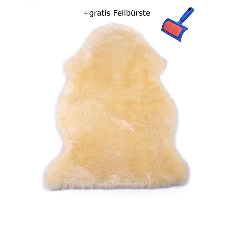 Naturasan Baby-Lammfell Öko-Schaffell medizinisch gegerbt, geschoren, waschbar, 90-100 cm Öko-Test Gut, incl gratis Lammfellbürste – Bild 3