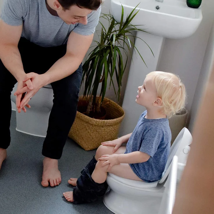 Nuby Dr. Talbot's - My Real Potty - Kinder Töpfchen mit Spülgeräusch - Toilettentrainer für Kinder - mit echtem Sound und Batterien sind im Lieferumfang enthalten - Toilette Weiß - 18+ Monate – Bild 7