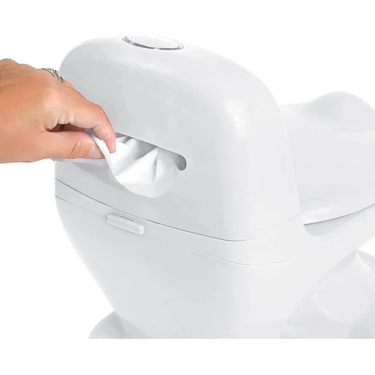 Nuby Dr. Talbot's - My Real Potty - Kinder Töpfchen mit Spülgeräusch - Toilettentrainer für Kinder - mit echtem Sound und Batterien sind im Lieferumfang enthalten - Toilette Weiß - 18+ Monate – Bild 4