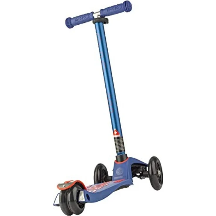 Micro Kinderroller Maxi Deluxe Kickboard Blau mit T-Lenker – Bild 5
