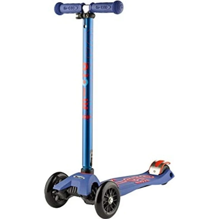 Micro Kinderroller Maxi Deluxe Kickboard Blau mit T-Lenker – Bild 2