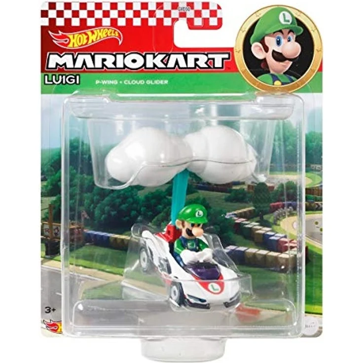 Mattel Hot Wheels Mario Kart Luigi P-Wing and Cloud Glider – Bild 1