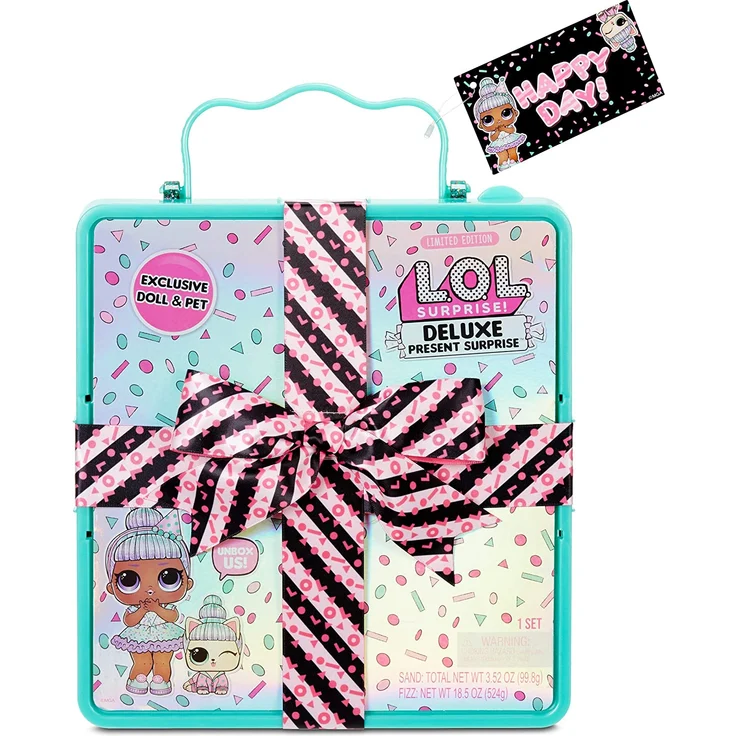 MGA Entertainment L.O.L. Surprise Deluxe Present Surprise - Teal - 1 Spielfigur, zufällige Auswahl - Preisvergleich – Bild 1