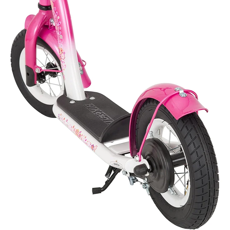 BIKESTAR Roller Kinderroller Tretroller Kickscooter mit Luftreifen für Mädchen ab 4-5 Jahre | 10 Zoll Classic Kinder Scooter | Pink & Weiß – Bild 8