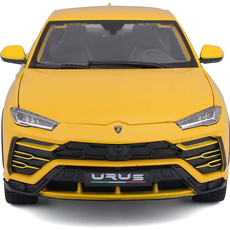 Bburago Lamborghini Urus: Modellauto im Maßstab 1:18, Türen, Kofferraum und Motorhaube zum Öffnen, lenkbar, 26 cm, gelb (18-11042Y) – Bild 2