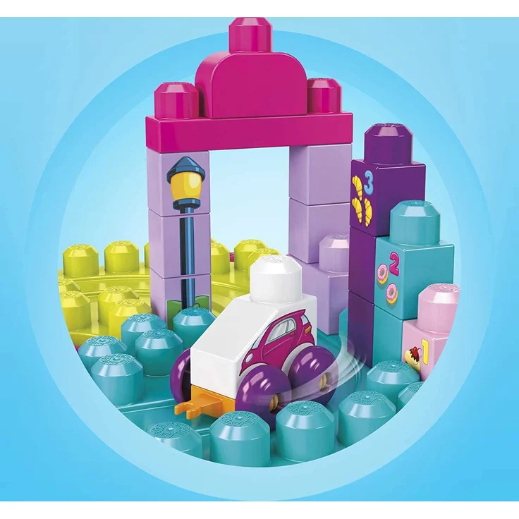 MEGA BLOKS FFG22 - Bau- und Spieltisch rosa, 30 Bausteine, ab 12 Monaten – Bild 6