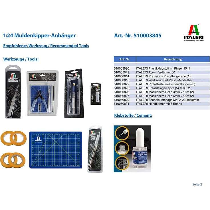 Italeri 510003845 - 1:24 Muldenkipper-Anhänger – Bild 3