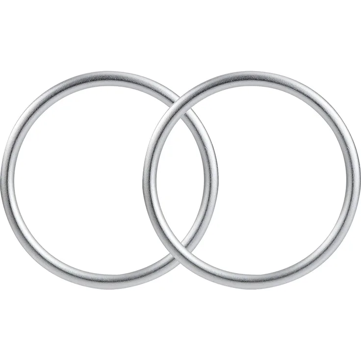 Baby Sling Ringe Tragetücher Ringe Tragbar Aluminiumring für Kleinkinder Neugeborene Kinder Tragetuch Silber 2 Stücke