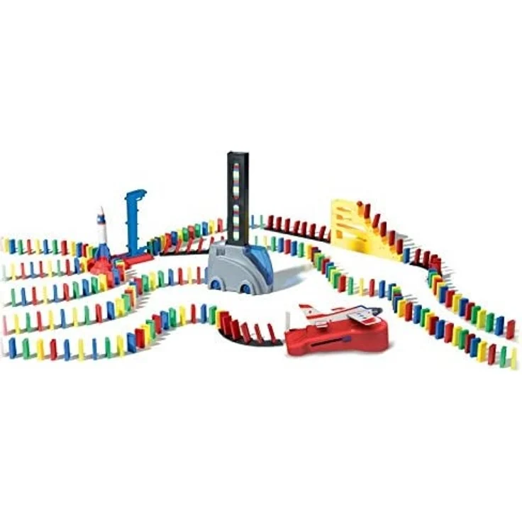 Goliath 81009 - Domino Express Ultra Power, Domino-Set für Ihnen eigenen Domino Day, Aufregende Stunts mit Dominosteinen, Aufbaufahrzeug und viel Zubehör, ab 6 Jahren – Bild 2