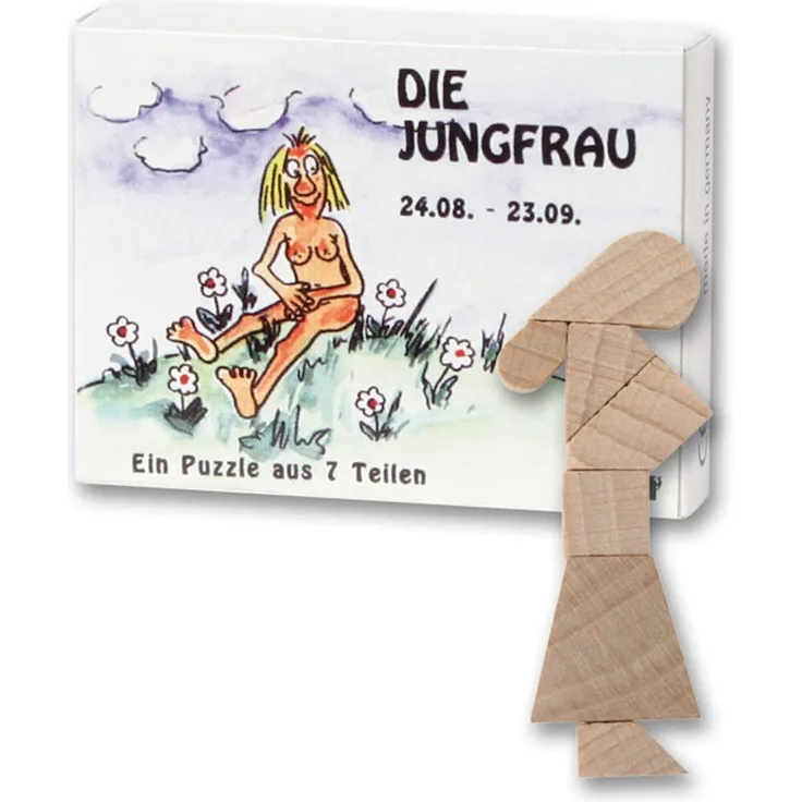 Bartl 102659 Mini-Sternzeichen-Puzzle Jungfrau - Holzpuzzle aus 7 Teilen