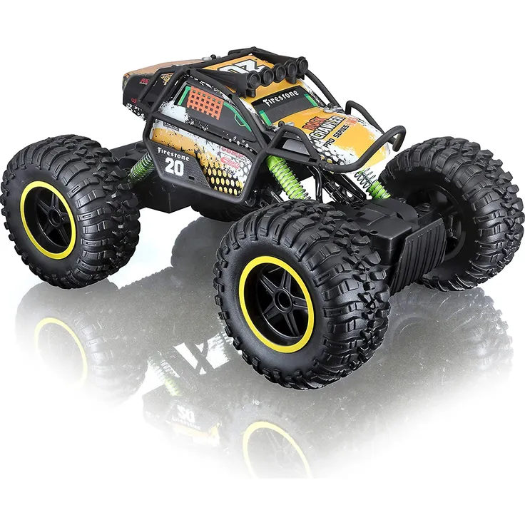 Maisto Tech R/C Rock Crawler Pro Series: Ferngesteuertes Auto in Monstertruck-Ausführung, mit Allradantrieb und Pistolengriff-Fernsteuerung, 38 cm, schwarz (581334) – Bild 4