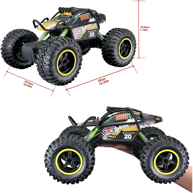 Maisto Tech R/C Rock Crawler Pro Series: Ferngesteuertes Auto in Monstertruck-Ausführung, mit Allradantrieb und Pistolengriff-Fernsteuerung, 38 cm, schwarz (581334) – Bild 6
