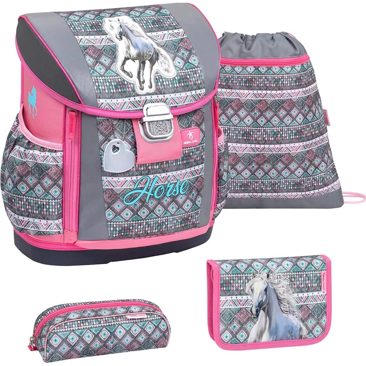 Customize-Me Kätzchen Schulranzen Set 4 tlg. mit Brustgurt + Hüftgurt für Mädchen – Bild 1