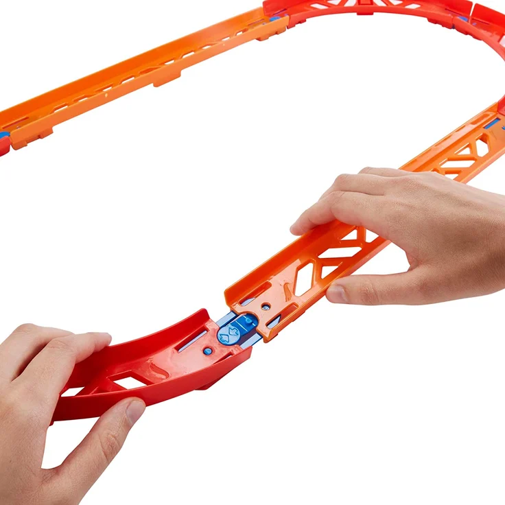 Hot Wheels GLC88 Track Builder Vielseitiges Kurven-Set Zubehörteile, Premium Kurven-Set für dynamische Rennstrecken, inkl. Fahrzeug, Spielzeug ab 6 Jahren - Preisvergleich – Bild 2