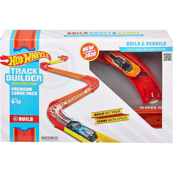 Hot Wheels GLC88 Track Builder Vielseitiges Kurven-Set Zubehörteile, Premium Kurven-Set für dynamische Rennstrecken, inkl. Fahrzeug, Spielzeug ab 6 Jahren - Preisvergleich – Bild 9