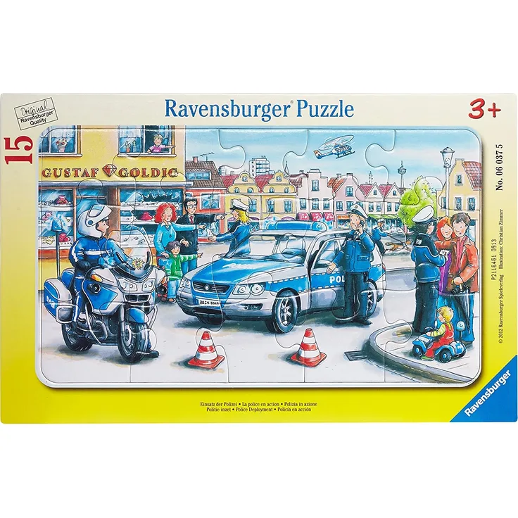 Ravensburger Kinderpuzzle 06037 - Einsatz der Polizei - Rahmenpuzzle