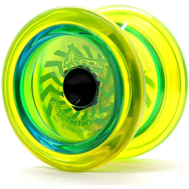 YoyoFactory Arrow Yo-Yo Mit Extra Kugellager Und Schnur - GELB (Vom Anfänger Zum Profi, Moderne Leistung YoYo, Metall Kugellager, Schnur und Anleitung Enthalten)