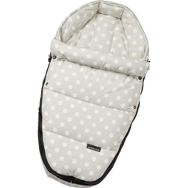 Gesslein Baby-Nestchen, 504 Punkte creme, warmes Kuschelnest/Fußsack für Neugeborene und Säuglinge, für Kinderwagen Wanne, Babyschale, Bettchen und Wiege, inklusiv Gurtschlitze, beige