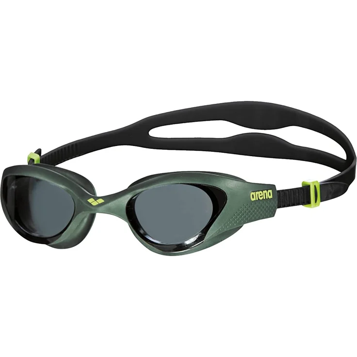 arena Unisex Training Freizeit Schwimmbrille The One (UV-Schutz, Anti-Fog Beschichtung, Harte Gläser), grün (Smoke-Deep Green-Black (560), One Size – Bild 1