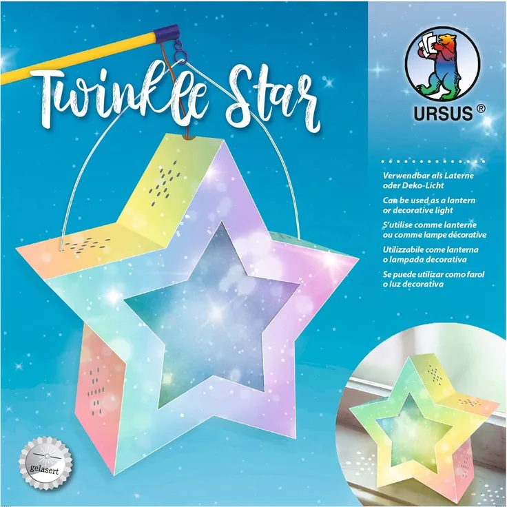 Laternen Bastelset Twinkle Star Feenstaub, 1 Stück