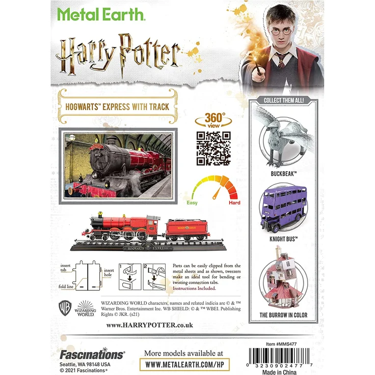 Metal Earth: Harry Potter Hogwarts Express Train mit Schienen (colored) – Bild 7