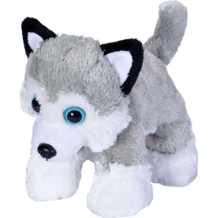 Wild Republic Hug'ems Plüschtier, Kuscheltier, Hund Husky 18cm