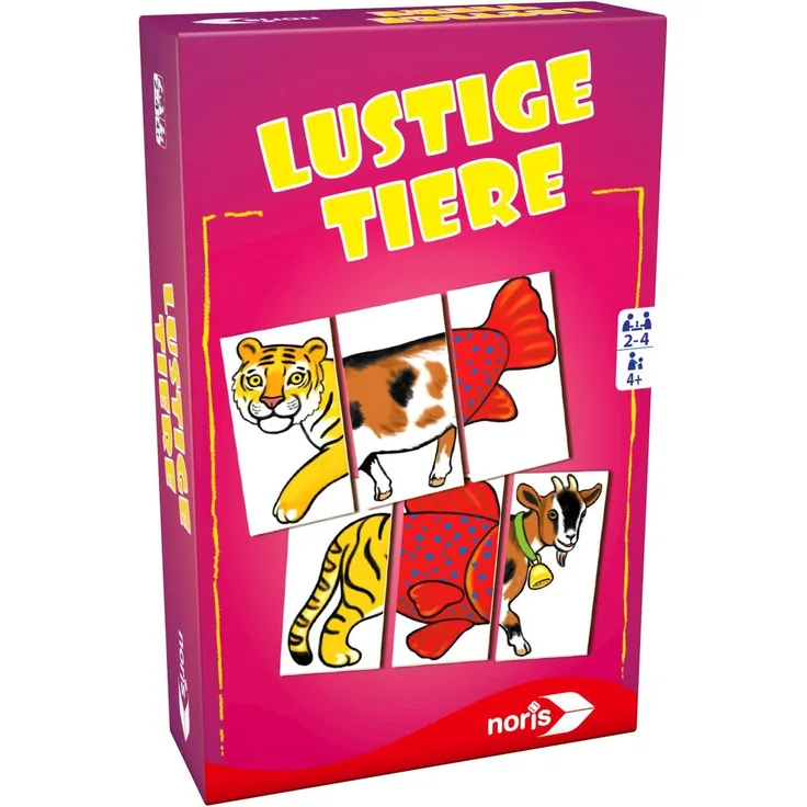 Noris 606094212 - Lustige Tiere, Puzzles, Reisespiel