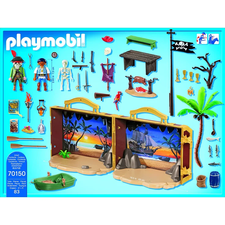 PLAYMOBIL 70150 Pirates Mitnehm-Pirateninsel, bunt – Bild 7