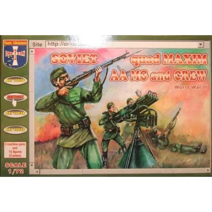 Orion ORI72037 Soviet quad Maxim AA MG and crew