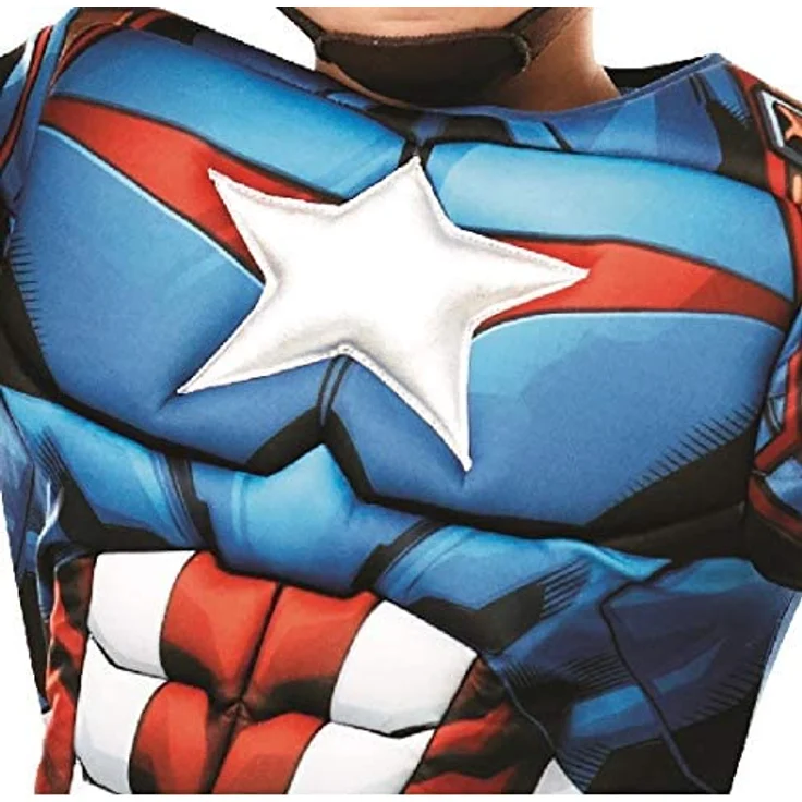 Rubie 's 640833 M Marvel Avengers Captain America Deluxe Kind Kostüm, Jungen, Medium – Bild 5