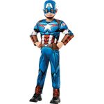Rubie 's 640833 M Marvel Avengers Captain America Deluxe Kind Kostüm, Jungen, Medium