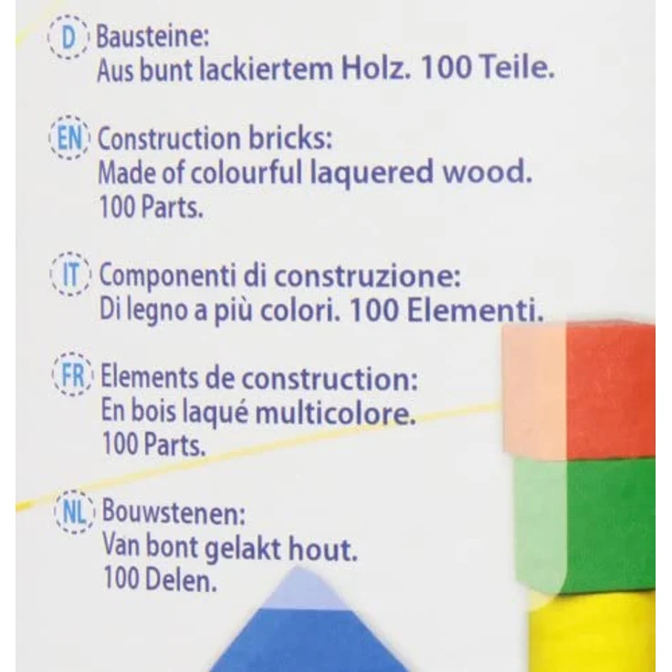 Beluga Spielwaren 20055 - Holzbausteintrommel 100-teilig – Bild 8