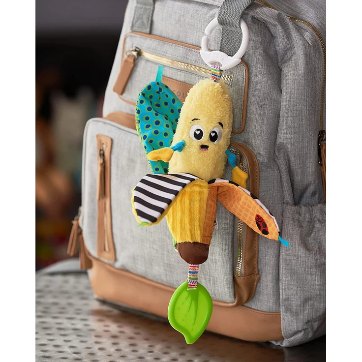 Lamaze Clip & Go Bea die Banane, Neugeborenes Kinderspielzeug für Kinderwagen, sensorisches Spielzeug für Babys mit Farben und Geräuschen, Entwicklungsspielzeug für Jungen und Mädchen ab 0 Monaten – Bild 4