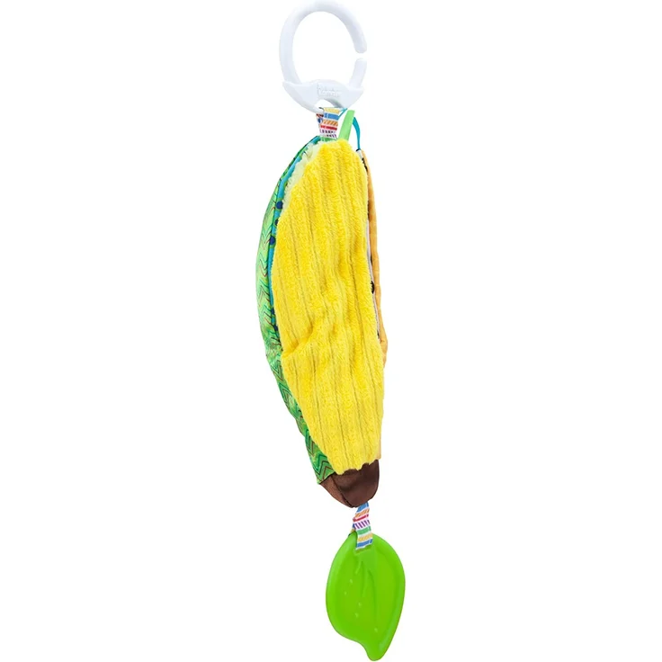 Lamaze Clip & Go Bea die Banane, Neugeborenes Kinderspielzeug für Kinderwagen, sensorisches Spielzeug für Babys mit Farben und Geräuschen, Entwicklungsspielzeug für Jungen und Mädchen ab 0 Monaten – Bild 3