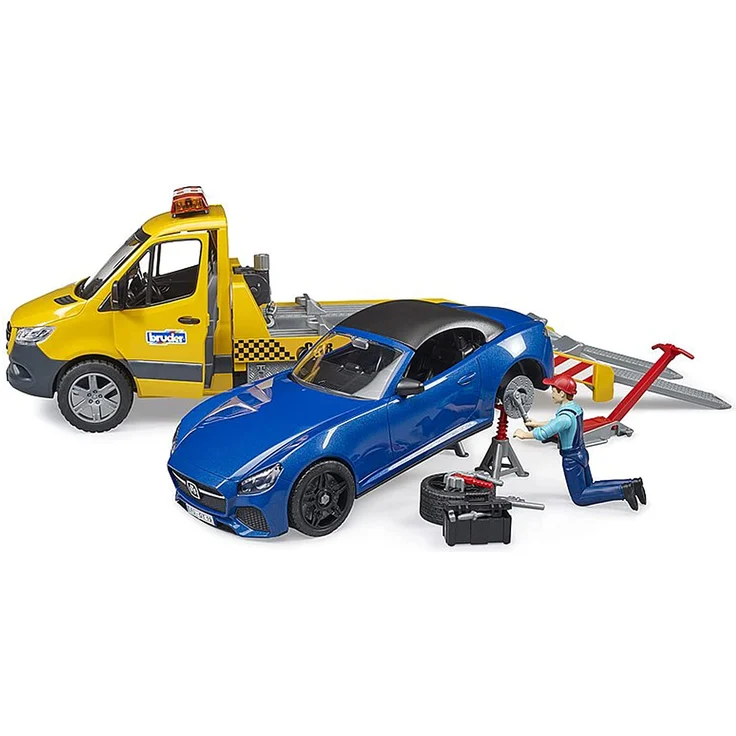 Bruder - MB Sprinter Autotransporter, L+S Modul u. BRUDER Roadster - Preisvergleich – Bild 5
