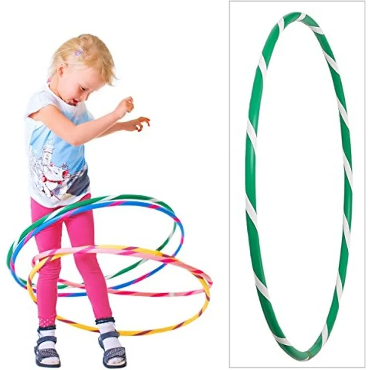 Bunter Kinder Hula Hoop für kleine Profis, Ø80cm, Weiss-Grau