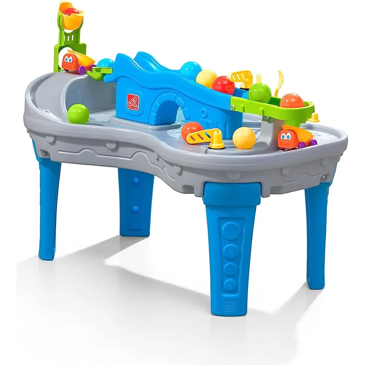 Spieltisch mit Bällen und Fahrzeugen, Kinderspieltisch, Kugelbahn