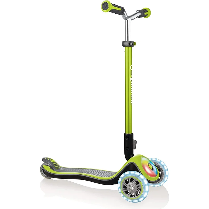 Scooter Globber Elite Prime grün mit Leuchtrollen u. Leuchtdeck – Bild 1