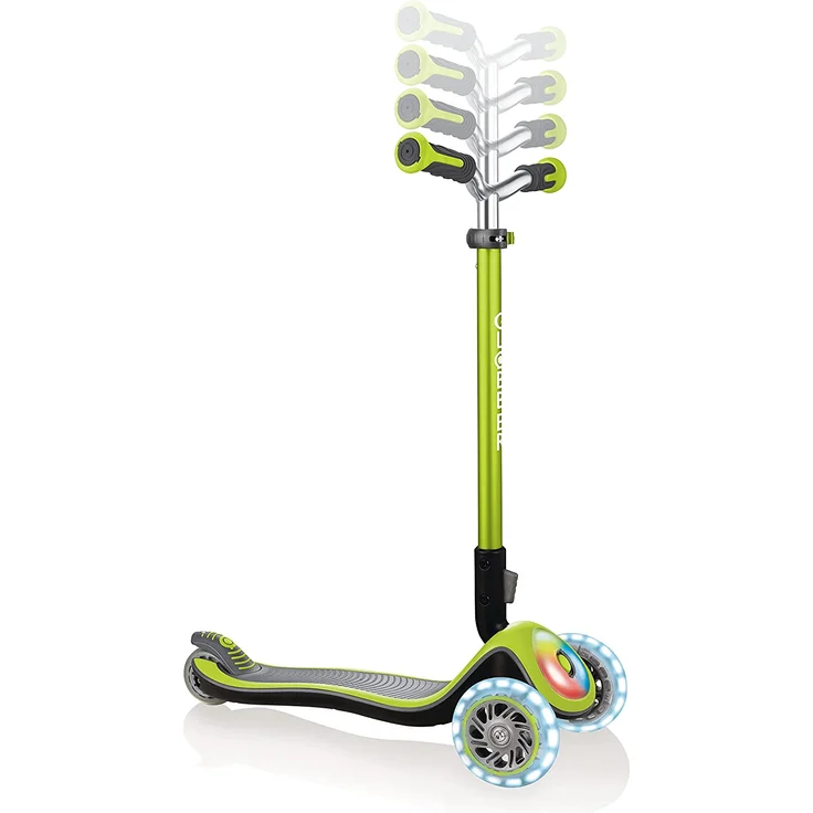 Scooter Globber Elite Prime grün mit Leuchtrollen u. Leuchtdeck – Bild 3