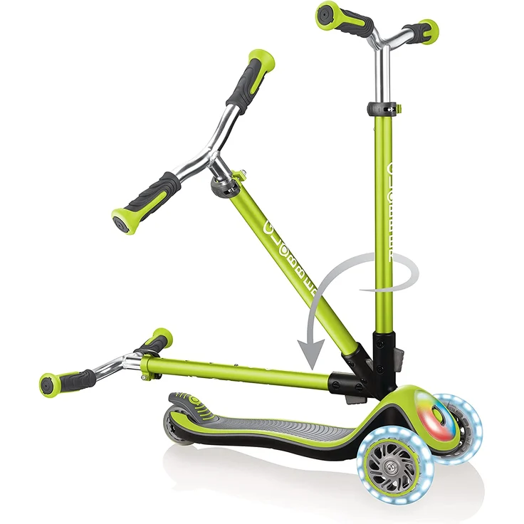 Scooter Globber Elite Prime grün mit Leuchtrollen u. Leuchtdeck – Bild 4