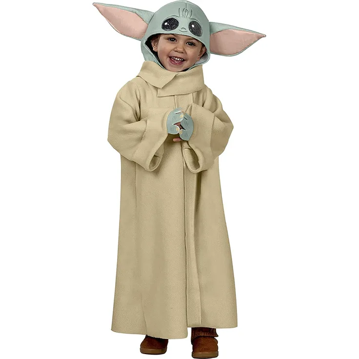 Rubie's - Offizielles Kostüm - Baby Yoda, für Kinder, ST-702202XS, Größe XS, 3-4 Jahre, Beige