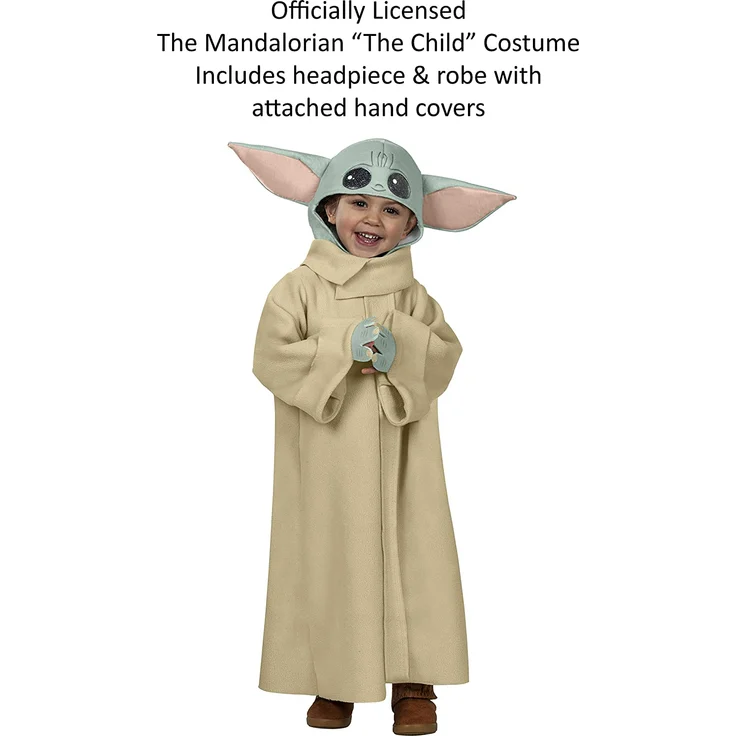 Rubie's - Offizielles Kostüm - Baby Yoda, für Kinder, ST-702202XS, Größe XS, 3-4 Jahre, Beige – Bild 2