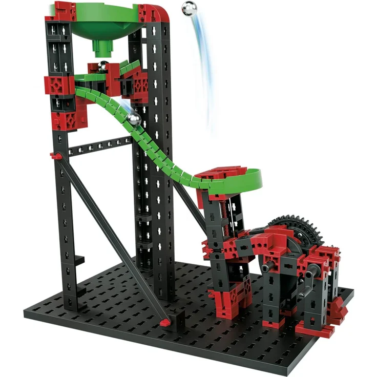 fischertechnik Dynamic XM Kugelbahn mit Katapult und verstellbarem Trampolin - 3 actionreiche Modelle - für Kinder ab 8 Jahren – Bild 6