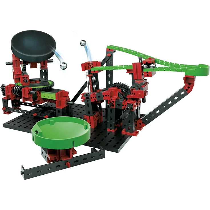 fischertechnik Dynamic XM Kugelbahn mit Katapult und verstellbarem Trampolin - 3 actionreiche Modelle - für Kinder ab 8 Jahren – Bild 1
