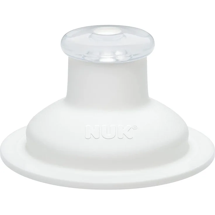 NUK 10255252 Push-Pull-Tülle Silikon für Sports Cup und Junior Cup, auslaufsicher, langlebig, hygienisch, Spülmaschinen geeignet, weiß, 1 Stück
