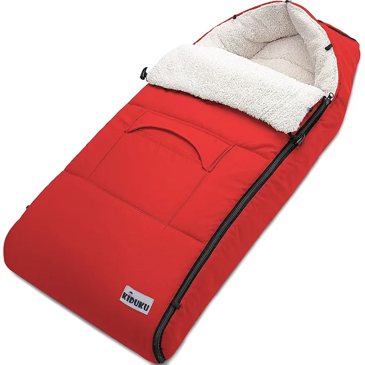 KIDUKU® Babyfußsack Rot Baby Winterfußsack Kinderfußsack Fußsack Winter Kinderwagen Buggy