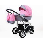 SaintBaby Kinderwagen Komplettset Buggy Leicht Robust Sicher DIN EN 1888 Queen Sweet Pink 4in1 Autositz +Isofix